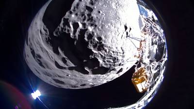 Moon lander Odysseus ‘alive and well’ after it tipped sideways on lunar surface