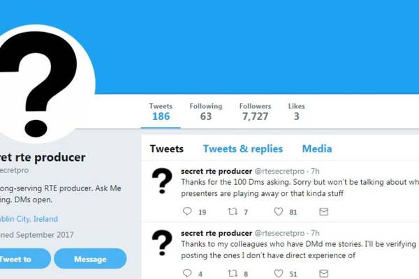 RTÉ ‘secret producer’ continues tweets as staff warned of punishment