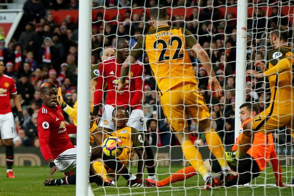 Manchester United labour to narrow win over Brighton