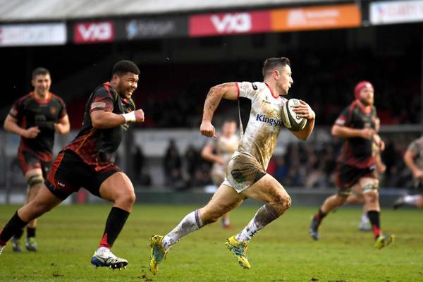 Ulster secure a bonus point in the Rodney Parade mud
