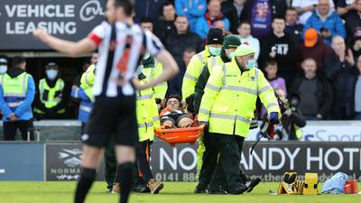 Jamie McGrath suffers hip injury and is stretchered off for St Mirren