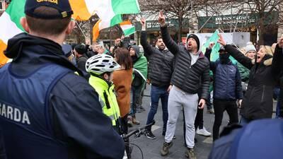 Anti-immigrant march and counter protest in Dublin see 300 gardaí deployed