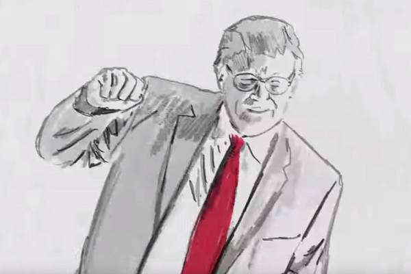 Trump dances like a sexy pile of cheese in his Take on Me-style video
