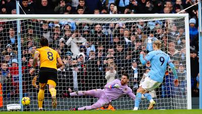 Erling Haaland’s fourth hat-trick of season helps Manchester City ease past Wolves