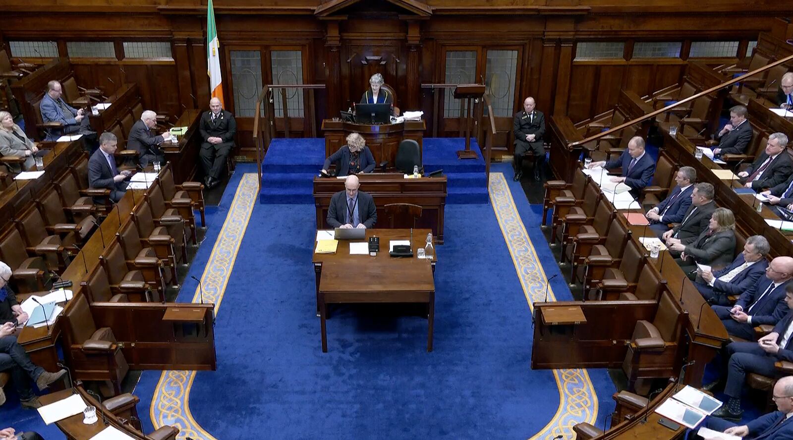 Dáil stock images Micheál Martin Pearse Doherty general shot