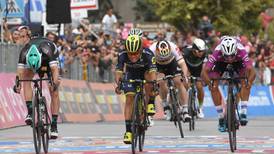 Sam Bennett edged into third in Giro d’Italia stage seven