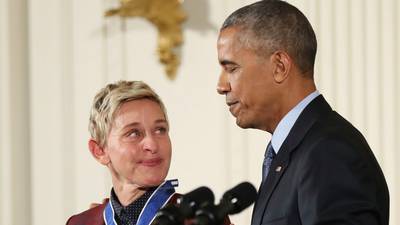 Obama praises Ellen DeGeneres for carrying ‘incredible burden’