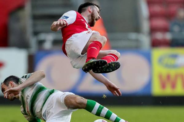 St Patrick’s Athletic take advantage of 10-man Shamrock Rovers