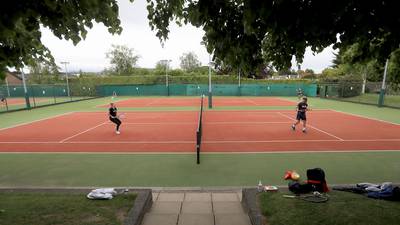 Socially distanced tennis returns to busy courts in Monkstown