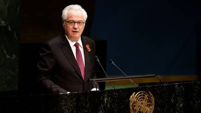 Russia’s UN ambassador  Vitaly Churkin dies aged 64