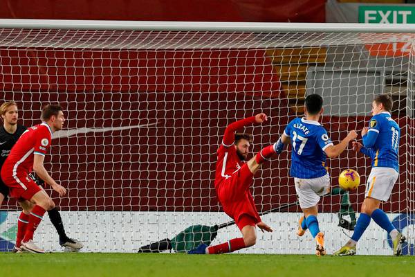 Brighton put major dent in Liverpool’s title defence