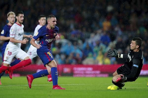 Paco Alcacer takes his chance with double in Barcelona win