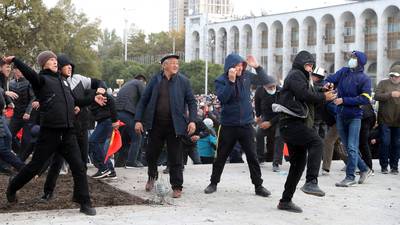 Kyrgyzstan president calls in military as protesters clash in streets