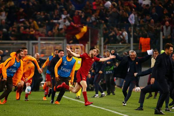 Roma rise from the dead to eliminate Barcelona