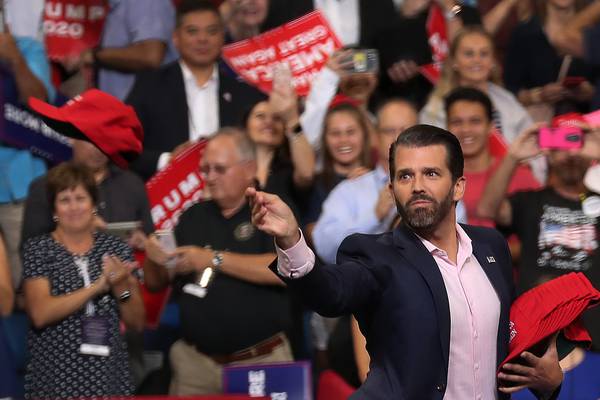 US election: Big welcome for Donald jnr as his campaign blitz lands in Ohio