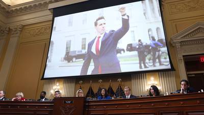 Running from office: Fleeing Republican Josh Hawley prompts laughter at Capitol riot hearing