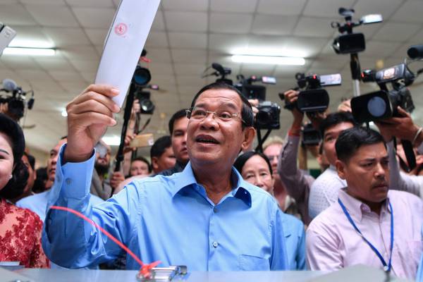 Cambodia PM wins landslide after crackdown on opposition