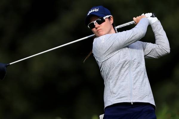Leona Maguire struggles on the greens at Tour Championship
