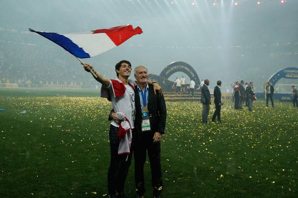 Deschamps and his victorious crew ‘swimming in happiness’