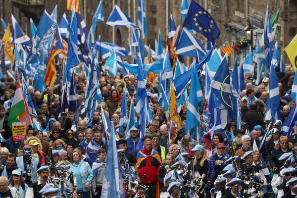 More than 100,000 estimated attendance at Scottish independence march