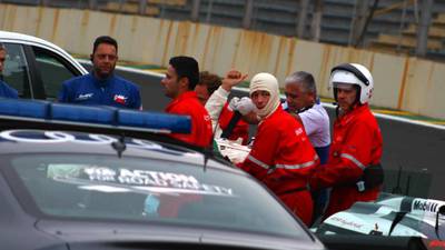 Mark  Webber recovering after frightening crash in Brazil