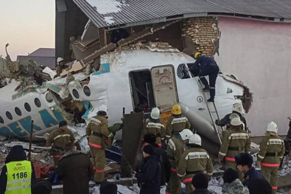 Kazakhstan passenger jet crash leaves at least 12 dead