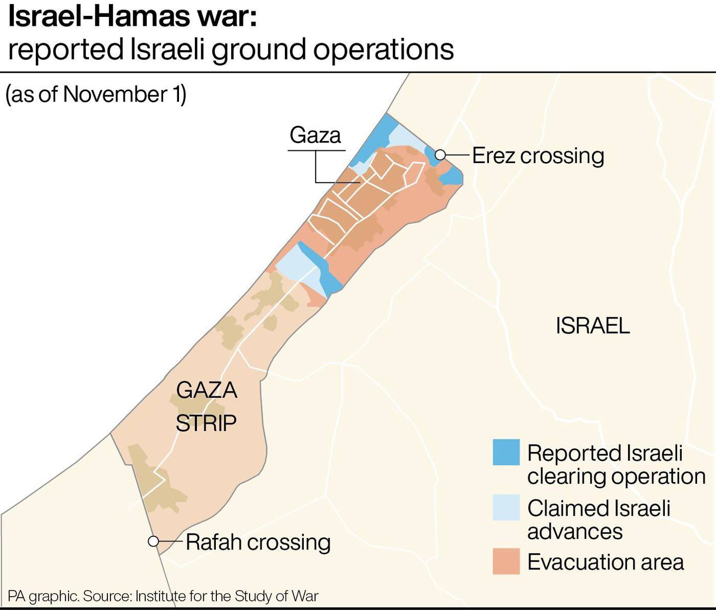 PA graphic Israel Gaza