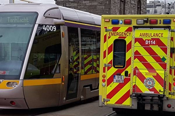 Man taken to hospital after  Luas  incident