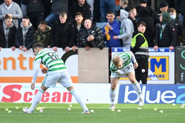 Celtic see off Dundee after disrupted minute’s silence and tennis ball protest