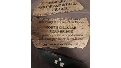Vandalising of 1916 plaque ‘shocking and upsetting’