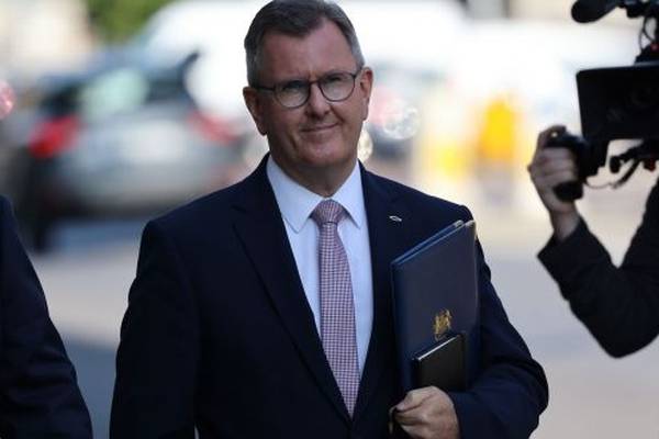 Donaldson calls for focus on efforts to remove ‘Irish Sea border’