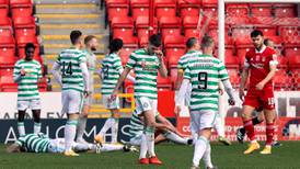 Celtic slip up again as Aberdeen strike late in pulsating draw