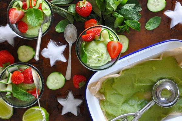 Stay as cool as a cucumber with this refreshing vegetable-based sorbet