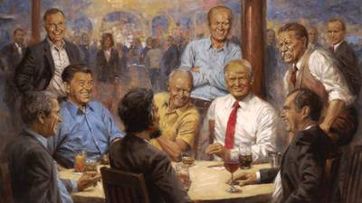 You really have to see Trump’s bizarre new painting