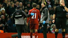 Liverpool’s Lucas  sidelined for around two months