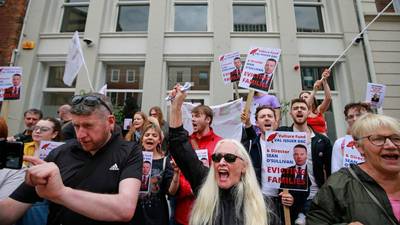 Line of Duty actor joins anti-eviction protest outside Dublin office