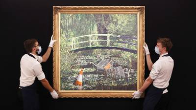 Show me the Monet: Banksy comment on consumerism fetches £7.5m