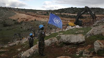 UN military observers and Lebanese interpreter injured in shell blast while on border patrol