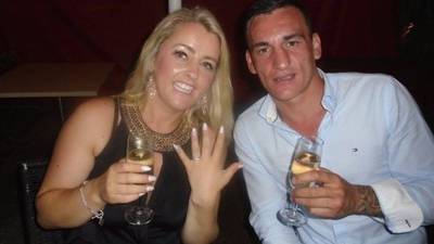Cathrina Cahill says her fiance punched strangers and bit her