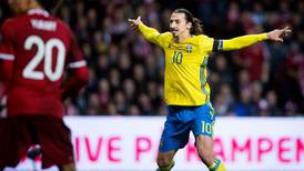 Ibrahimovic  gets the job done for Sweden, Ukraine join the party