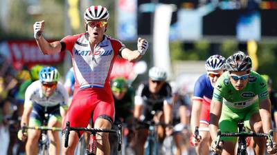 Sagan pipped again for Tour de France stage win