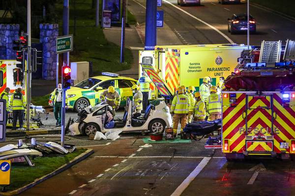 Four taken to hospital after south Dublin crash involving ambulance