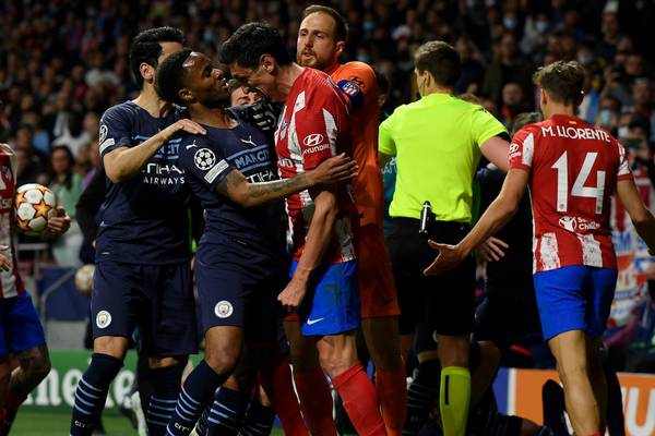 Manchester City and Atlético Madrid players embroiled in tunnel bust-up