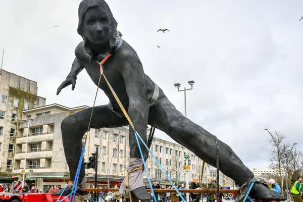 ‘She’s rebellious’: Irish actor inspires giant #MeToo sculpture