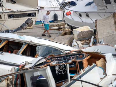 Hurricane Ian: drone footage captures damage on Florida coast