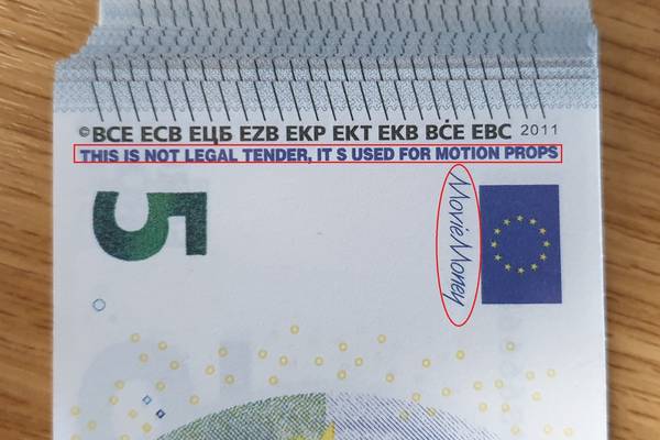 Garda warning after €500,000 of ‘movie money’ found in circulation