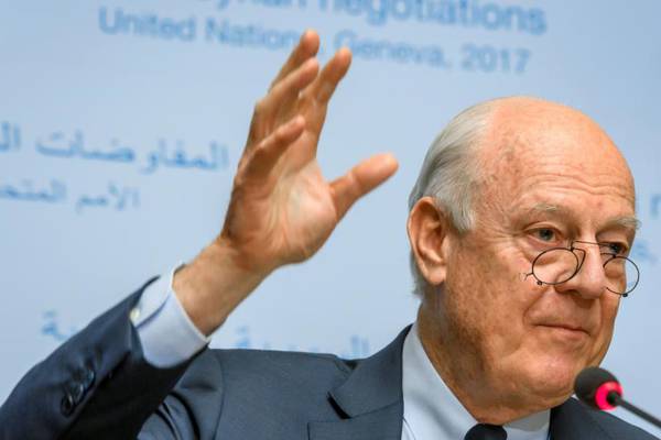 UN envoy not expecting quick breakthrough in Syria peace talks