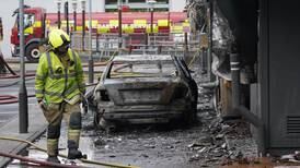 Woman unharmed as car bursts into flames at McDonald’s in Newbridge