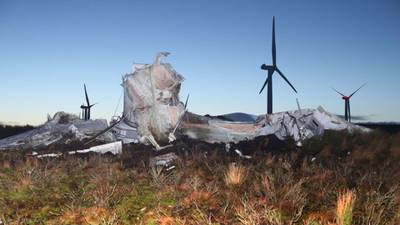 Wind turbine collapses in Co Tyrone