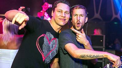 Two money DJs: Tiësto and Calvin Harris continue their wild ride on the EDM gravy train